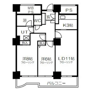 ダイアシティ2000茂庭C1棟【4階】の間取り
