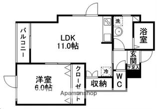 リーコーポ六番館【101号室】の間取り