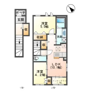 ヴァンベールの杜【2階】の間取り