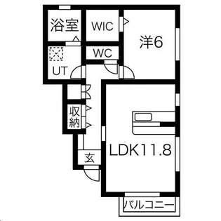 アサンテ サーナ【1階】の間取り