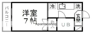 ピースフル錦町(家具家電付)【105号室】の間取り