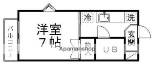 ピースフル錦町(家具家電付)【201号室】の間取り