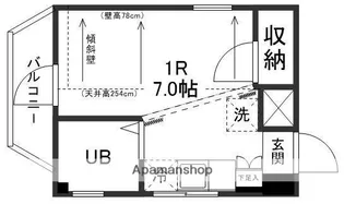 1Rの間取り画像