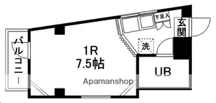 1Rの間取り画像