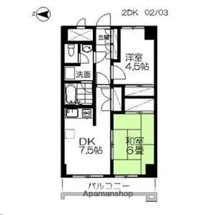 ロイヤルヒルズ柳生Ⅰ【5階】の間取り