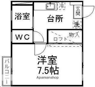 ティエラM【201号室】の間取り