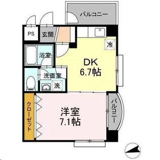 シェナンド土樋【3階】の間取り