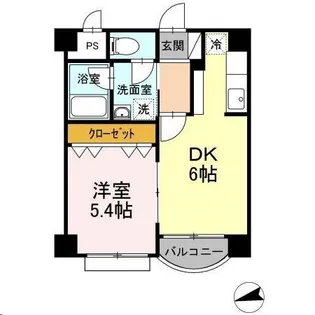 シェナンド土樋【6階】の間取り