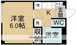 MYコーポ(家具家電付)【102号室】の間取り