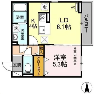 DーROOM中倉【1階】の間取り