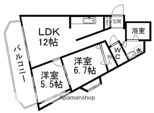 ラ・レコルトⅡ【201号室】の間取り