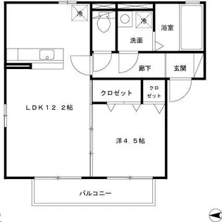 コーポ・ゼルコバ【1階】の間取り
