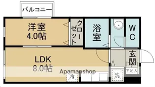 グランストラーダ八幡【201号室】の間取り