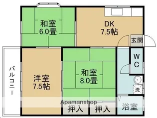 コーポ庄清4【201号室】の間取り