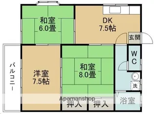 コーポ庄清4【2階】の間取り