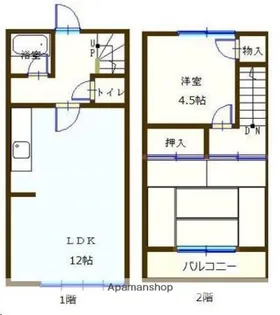 宮城県仙台市太白区山田本町【アパート】の間取り