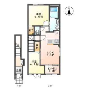パデシオンⅡ【2階】の間取り
