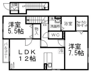 レセンテヴィラ K【2階】の間取り