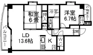 グランウィング【4階】の間取り