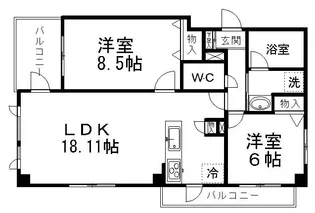 PREMIAGE泉中央【3階】の間取り
