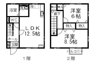 パセオ・ヒロ【102号室】の間取り