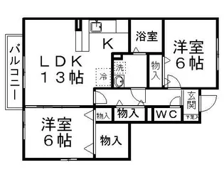 リヴェール【1階】の間取り