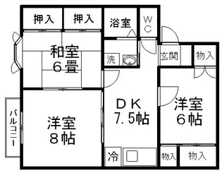 コート・エスプリ C【2階】の間取り