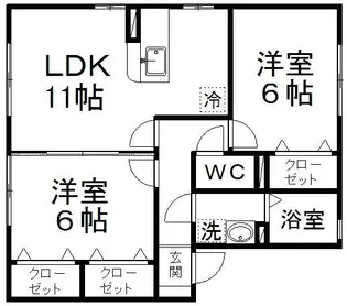 プログレス中山吉成【1階】の間取り