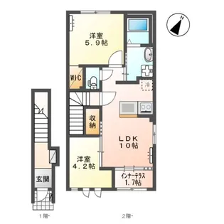 ウィステリア【2階】の間取り