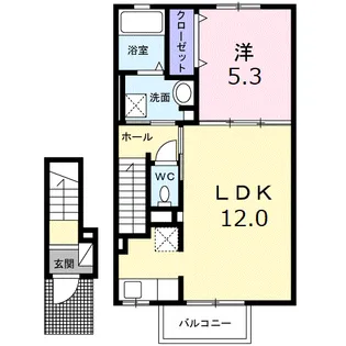 ブルースカイ【2階】の間取り