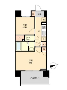 HF仙台長町レジデンス【6階】の間取り