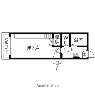 宮城県仙台市青葉区旭ケ丘3丁目【アパート】の間取り