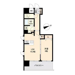 ブリリアンクラス榴岡【8階】の間取り