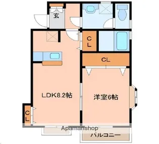 レーヴ落合参番館【2階】の間取り