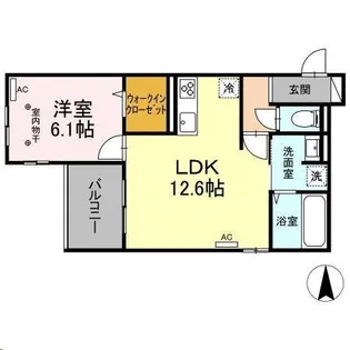 レフィシオン泉中央【2階】の間取り