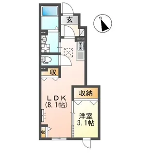 モアナマカナエルア【1階】の間取り