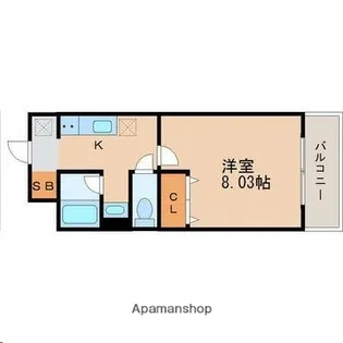 アスコット木ノ下【4階】の間取り