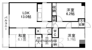 宮城県仙台市太白区東中田1丁目【アパート】の間取り