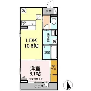 ブリックス北仙台【1階】の間取り