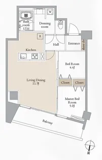 ブルーヴェル青葉通【0703号室】の間取り