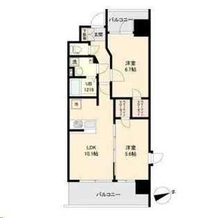 ブリリアンクラス榴岡【4階】の間取り