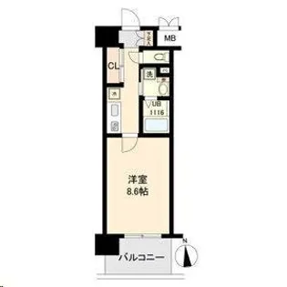 LASANTE榴岡公園【8階】の間取り