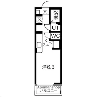 宮城県仙台市太白区越路【アパート】の間取り