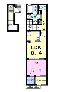 サニーサーガ【2階】の間取り