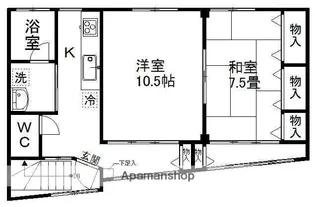 仙台浅草【6V2号室】の間取り