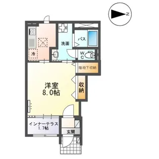 MAISON SAKURA B(メゾンサクラB)【1階】の間取り