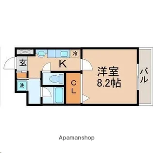 アイーラ渡辺【5階】の間取り