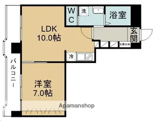 NOIE八幡宮【503号室】の間取り