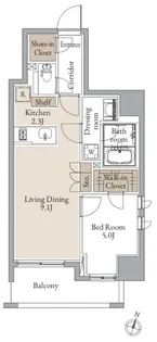 シーズンフラッツ青葉通一番町【8階】の間取り