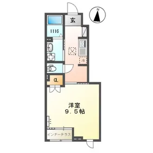 ノーブルコートオノダ【1階】の間取り